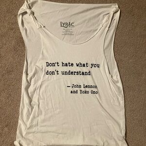 John Lennon & Yoko Ono Quote Tank Top